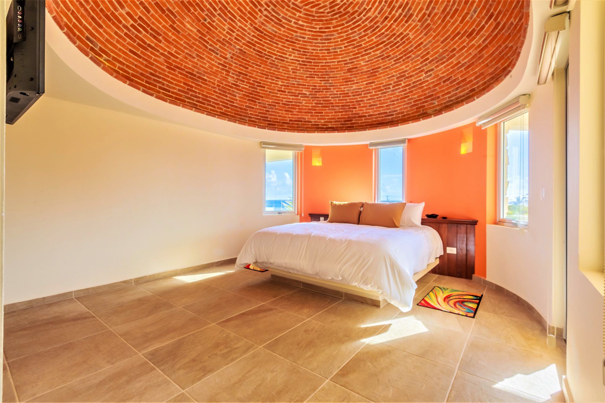 Master suite · ocean-view windows